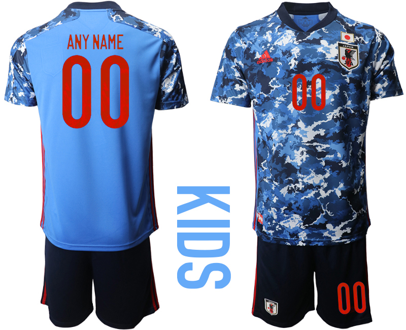 Youth 2020-2021 Season National team Japan home blue customized Soccer Jersey